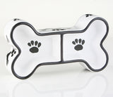 Black and White Dog & Cat Bowls & Dog Treat Jars